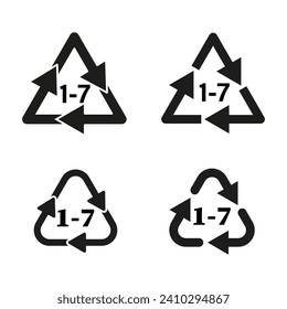 Reciclar el signo de reutilización del empaquetado. Ilustración vectorial. EPS 10.