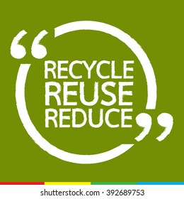 RECYCLE REUSE REDUCE Illustration design