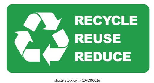 Recycle Reuse Reduce sign vector