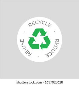 ícone Reciclar, reutilizar, reduzir vetor