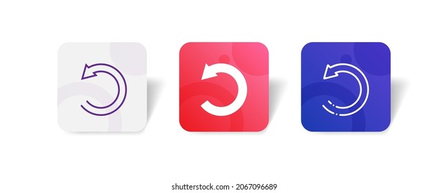 recycle, reuse, refresh arrow pixel perfect icon set bundle in line, solid, glyph, 3d gradient style