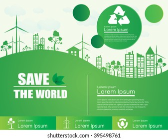 recycle save the world, concept of infographics. Vector illustration EPS10.