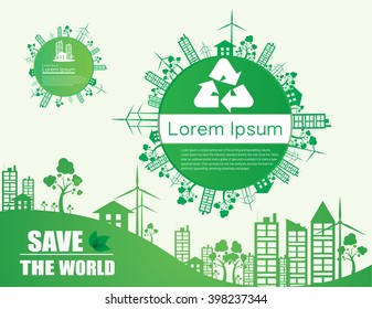 recycle save the world, concept of infographics. Vector illustration EPS10