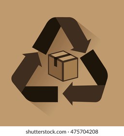 recycle seal delivery symbol vector illustration design