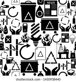 recycle seamless pattern background icon.