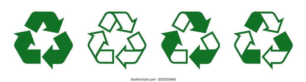 Recycle set icon sign – stock vector