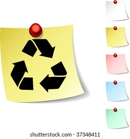  Recycle sheet icon. Vector illustration.