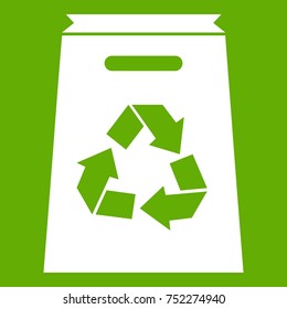 Recycle shopping bag in simple style isolated on white background vector illustration