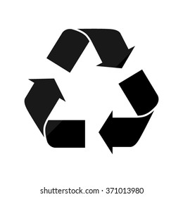 Recycle sign -  black vector icon - Shutterstock ID 371013980