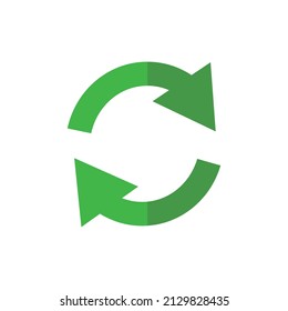Signo de reciclaje. Flechas circulantes. Signo de actualización. Vector.