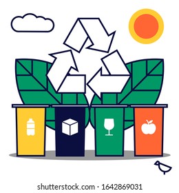 Recycle sign for ecological design. Zero waste lifestyle