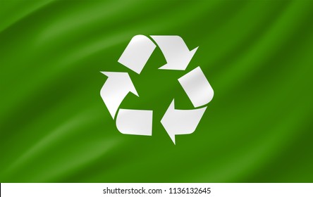Recycle sign flag