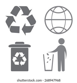 Recycle sign icon