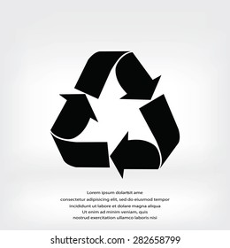 Recycle sign  icon