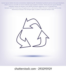 Recycle sign icon
