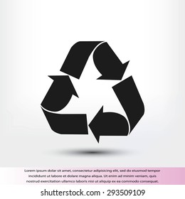Recycle sign  icon
