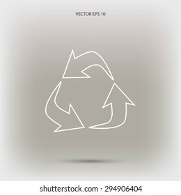 Recycle sign icon