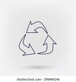 Recycle sign icon