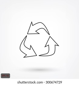 Recycle sign icon