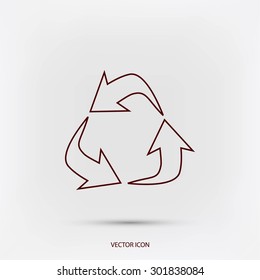 Recycle sign icon