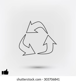 Recycle sign icon