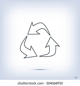 Recycle sign icon
