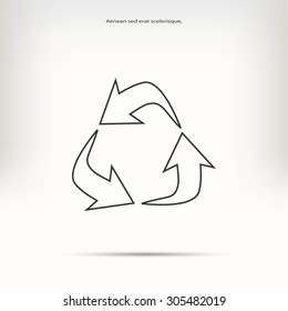 Recycle sign icon