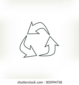 Recycle sign icon