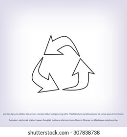 Recycle sign icon