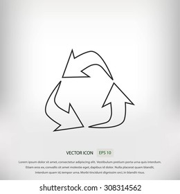 Recycle sign icon