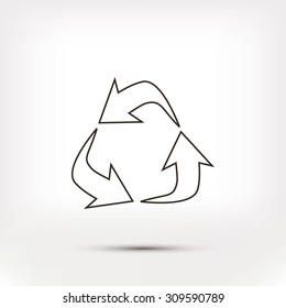 Recycle sign icon