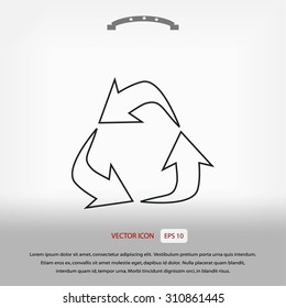 Recycle sign icon