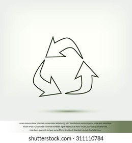 Recycle sign icon