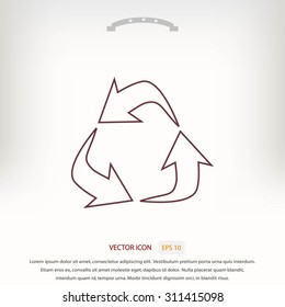 Recycle sign icon