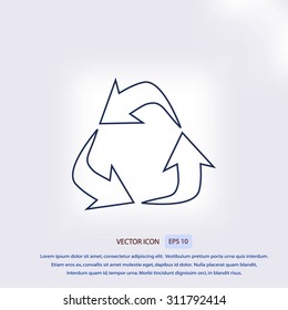 Recycle sign icon
