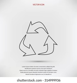 Recycle sign icon