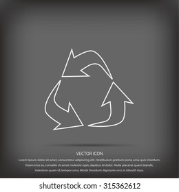 Recycle sign icon
