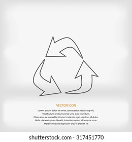 Recycle sign icon