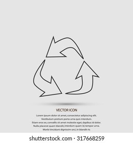 Recycle sign icon
