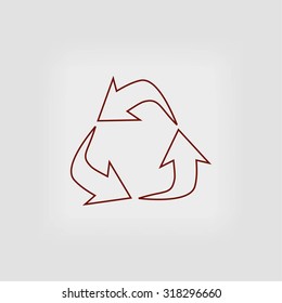 Recycle sign icon
