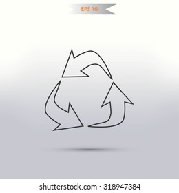 Recycle sign icon