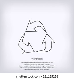 Recycle sign icon