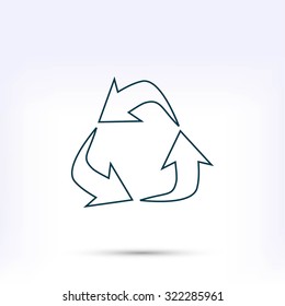Recycle sign icon