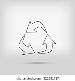 Recycle sign icon