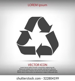 Recycle sign  icon