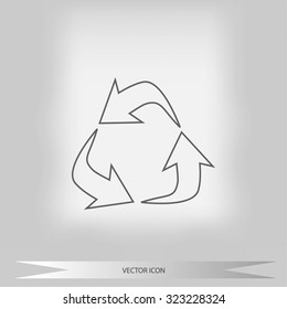 Recycle sign icon