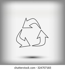 Recycle sign icon
