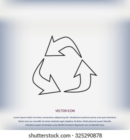 Recycle sign icon
