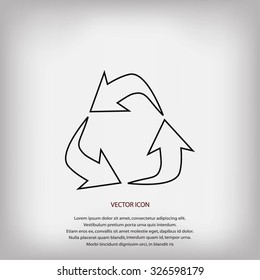 Recycle sign icon