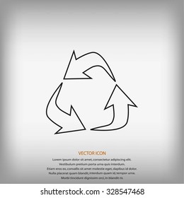 Recycle sign icon